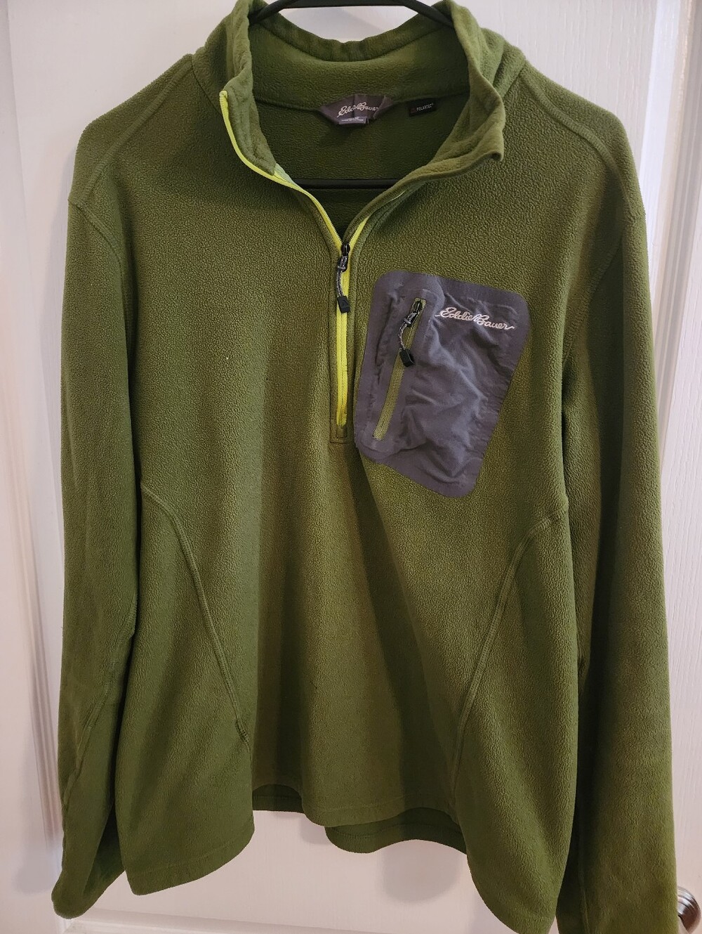 Eddie Bauer First Ascent Polartec 1/4 Zip Fleece Pullover - Olive Green - Medium